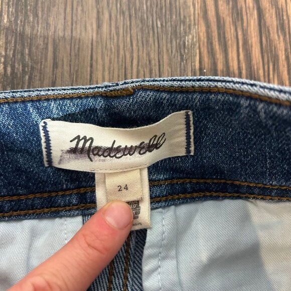 Madewell Tapered Denim Trousers Calvert Wash Blue Size 27 NWOT NS359 - Picture 3 of 5